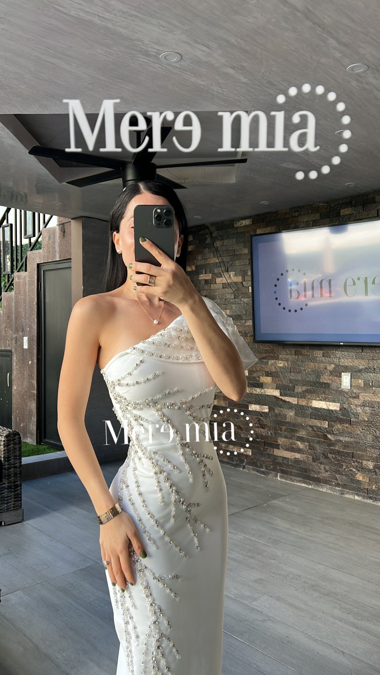 Vestido ramas tul
