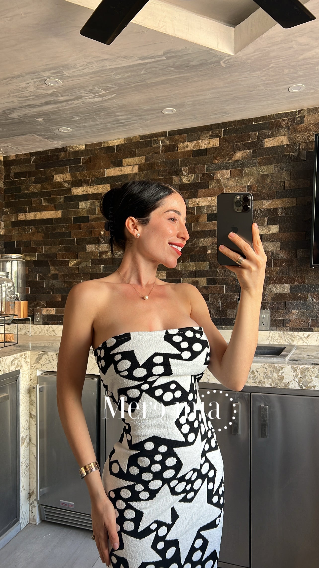 Vestido negro estrellas strapp