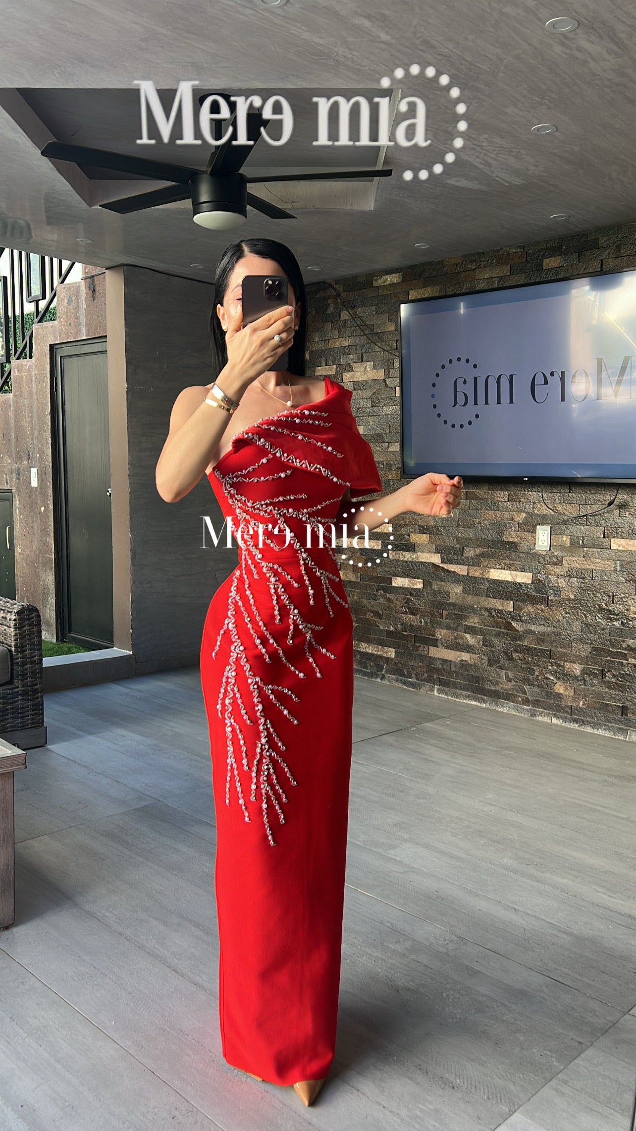 Vestido ramas tul