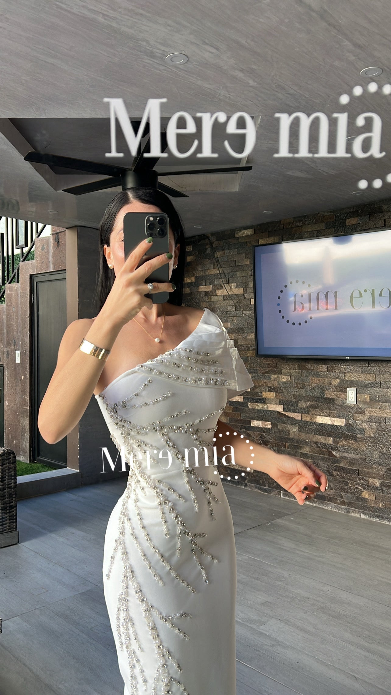 Vestido ramas tul