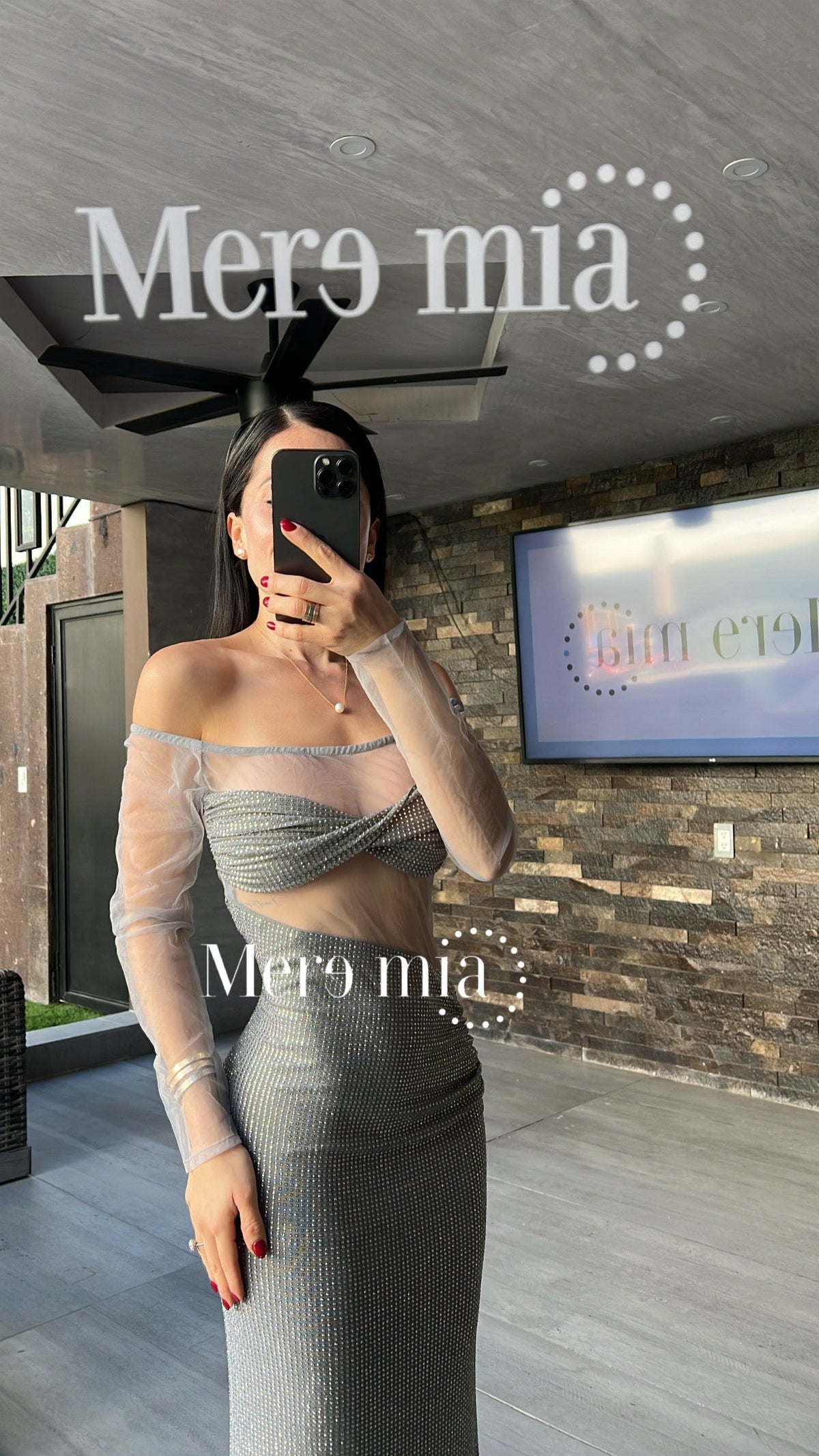 Vestido puntos ml malla