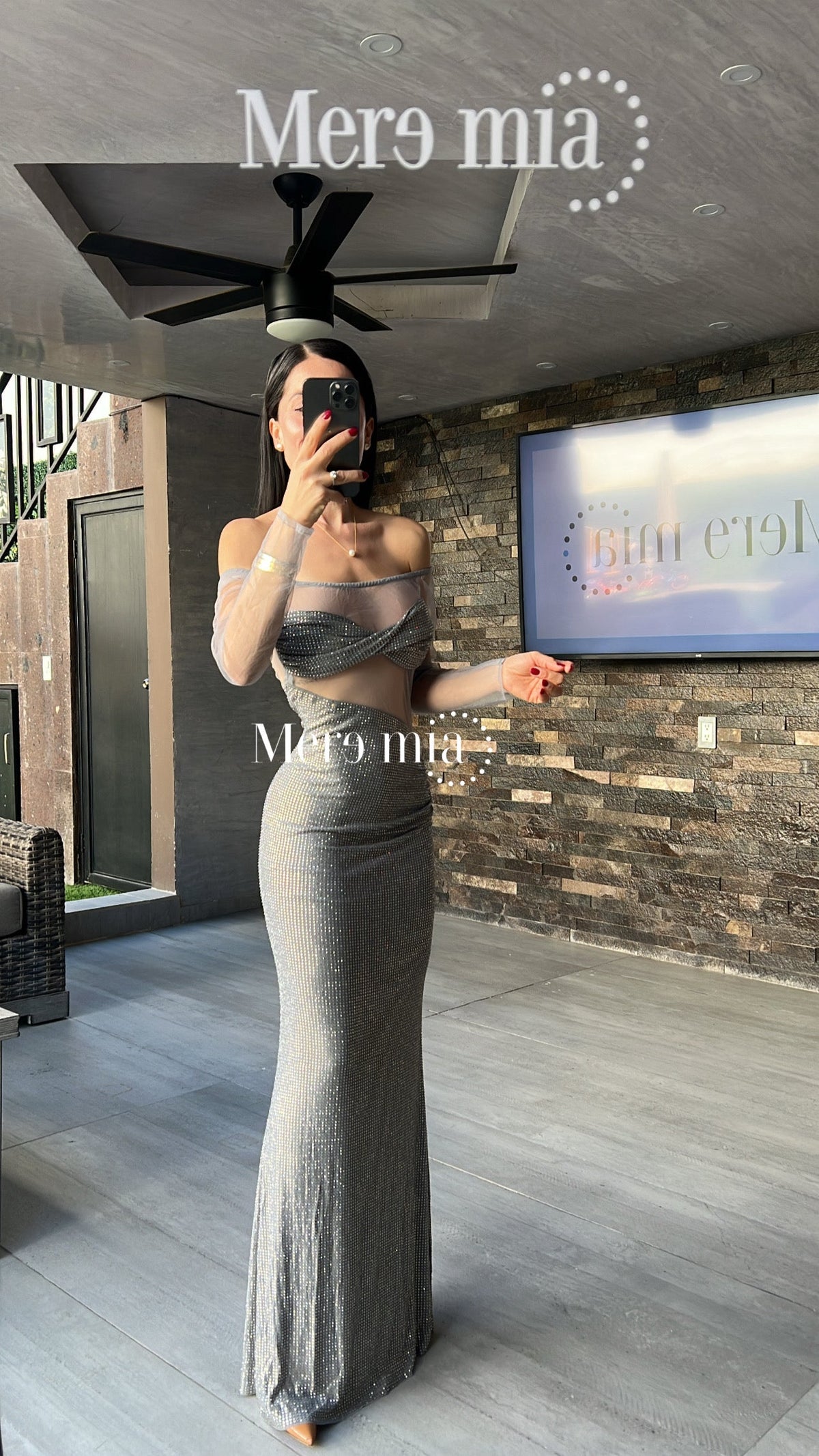 Vestido puntos ml malla