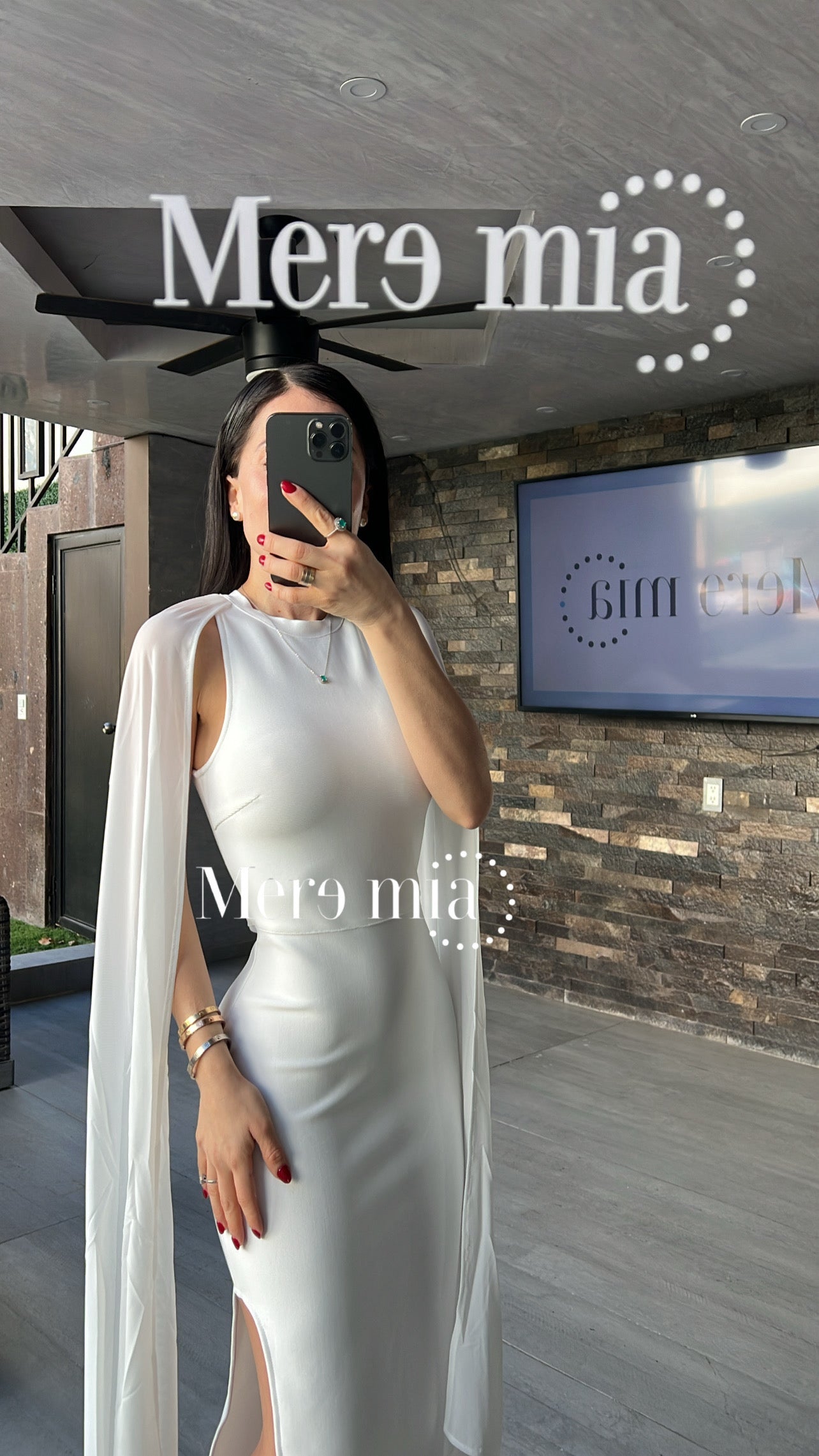 Vestido blanco mangas