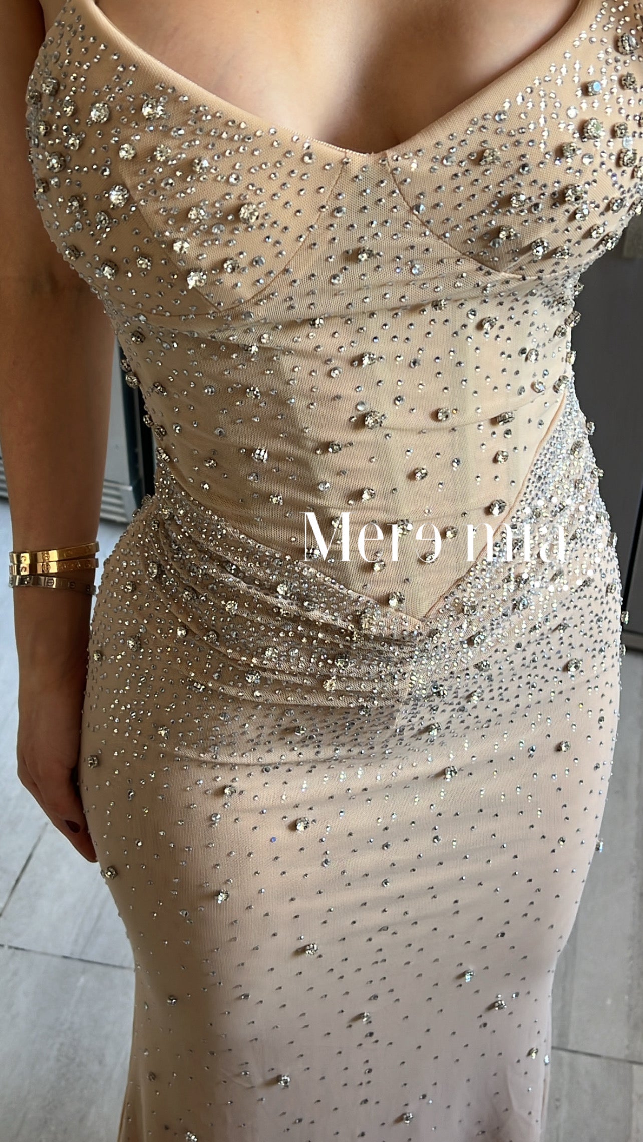 Vestido strapp gotas copas