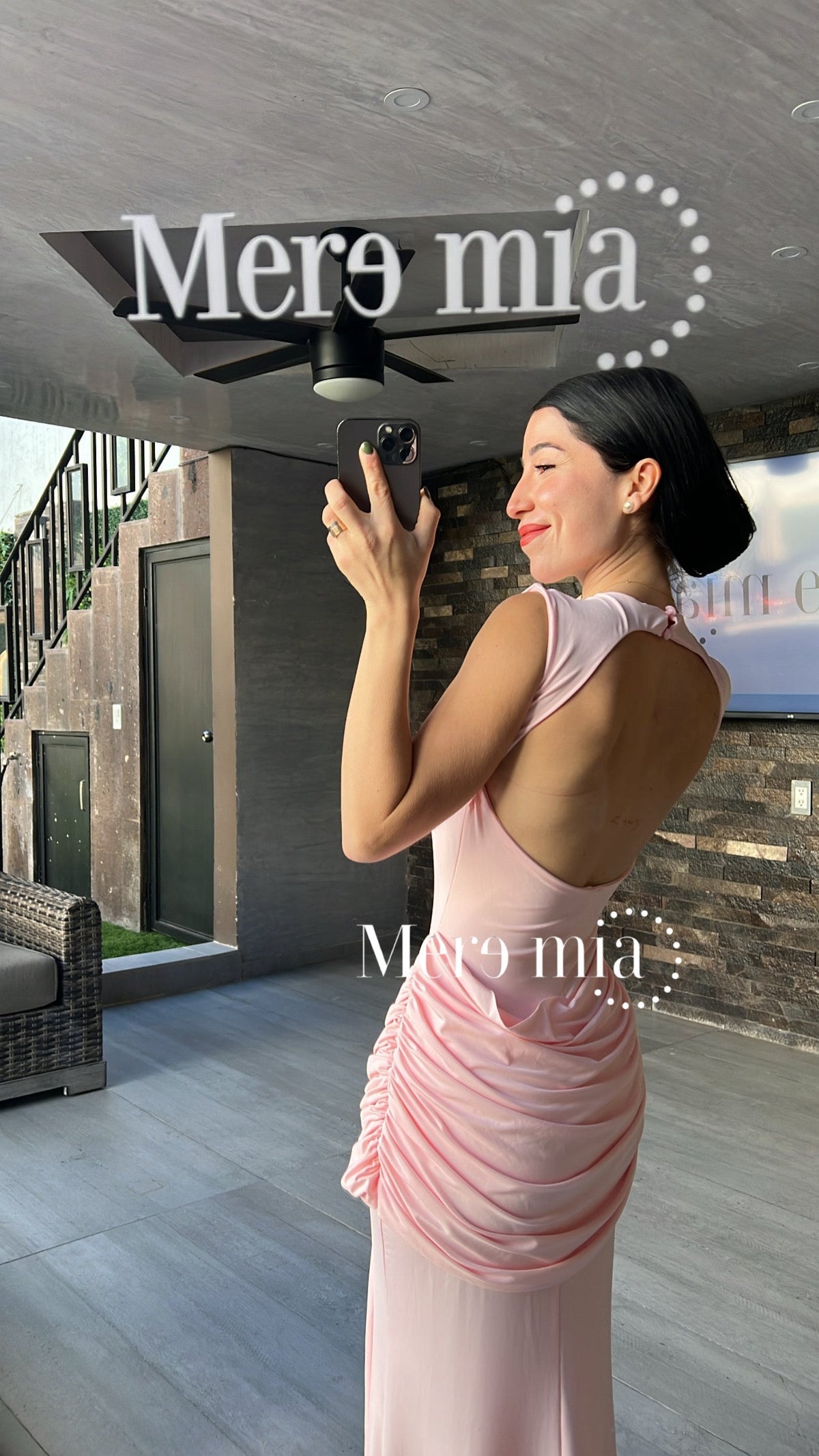 Vestido plisado tira