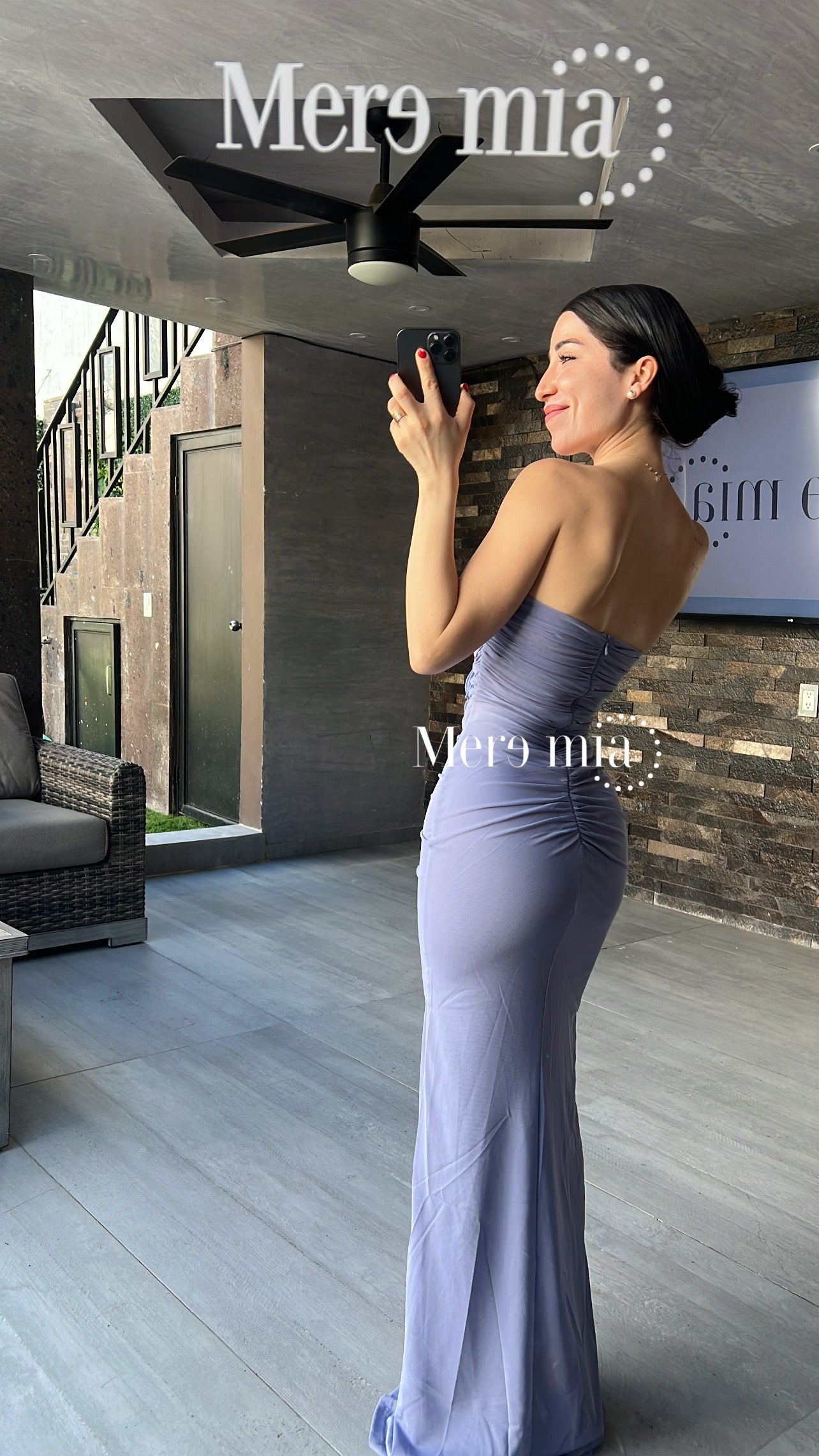 Vestido lila flores strapp