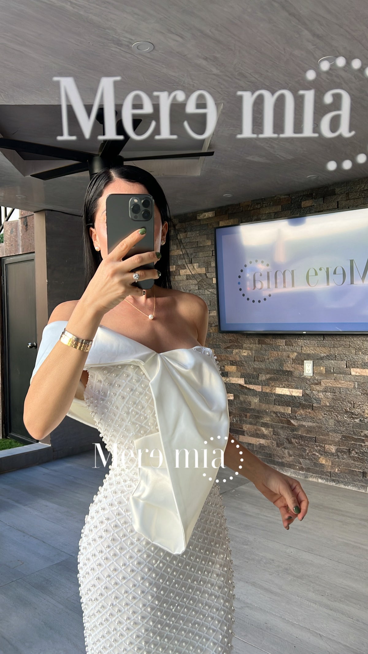 Vestido blanco esc hombro sat