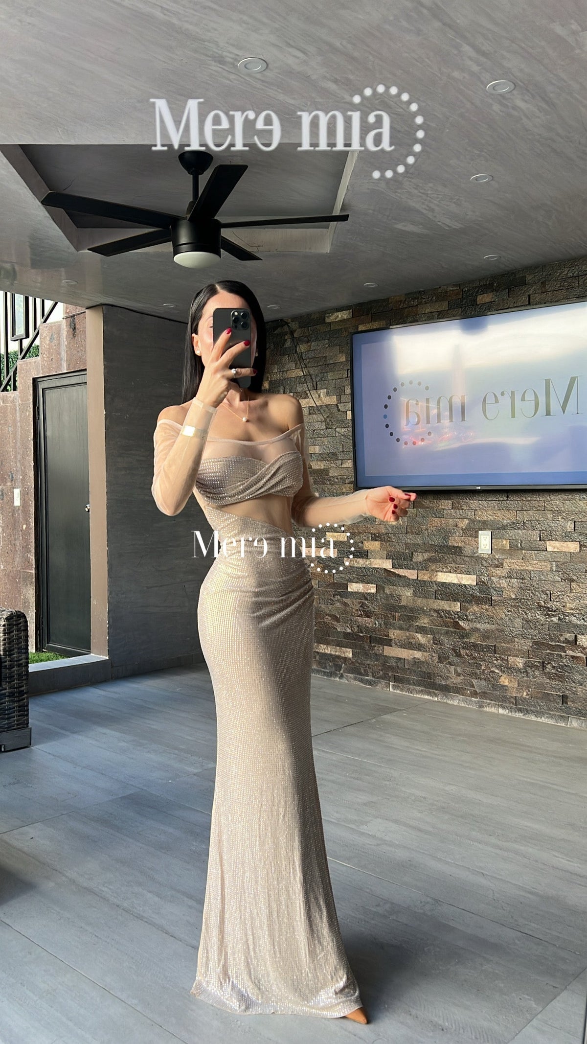 Vestido puntos ml malla