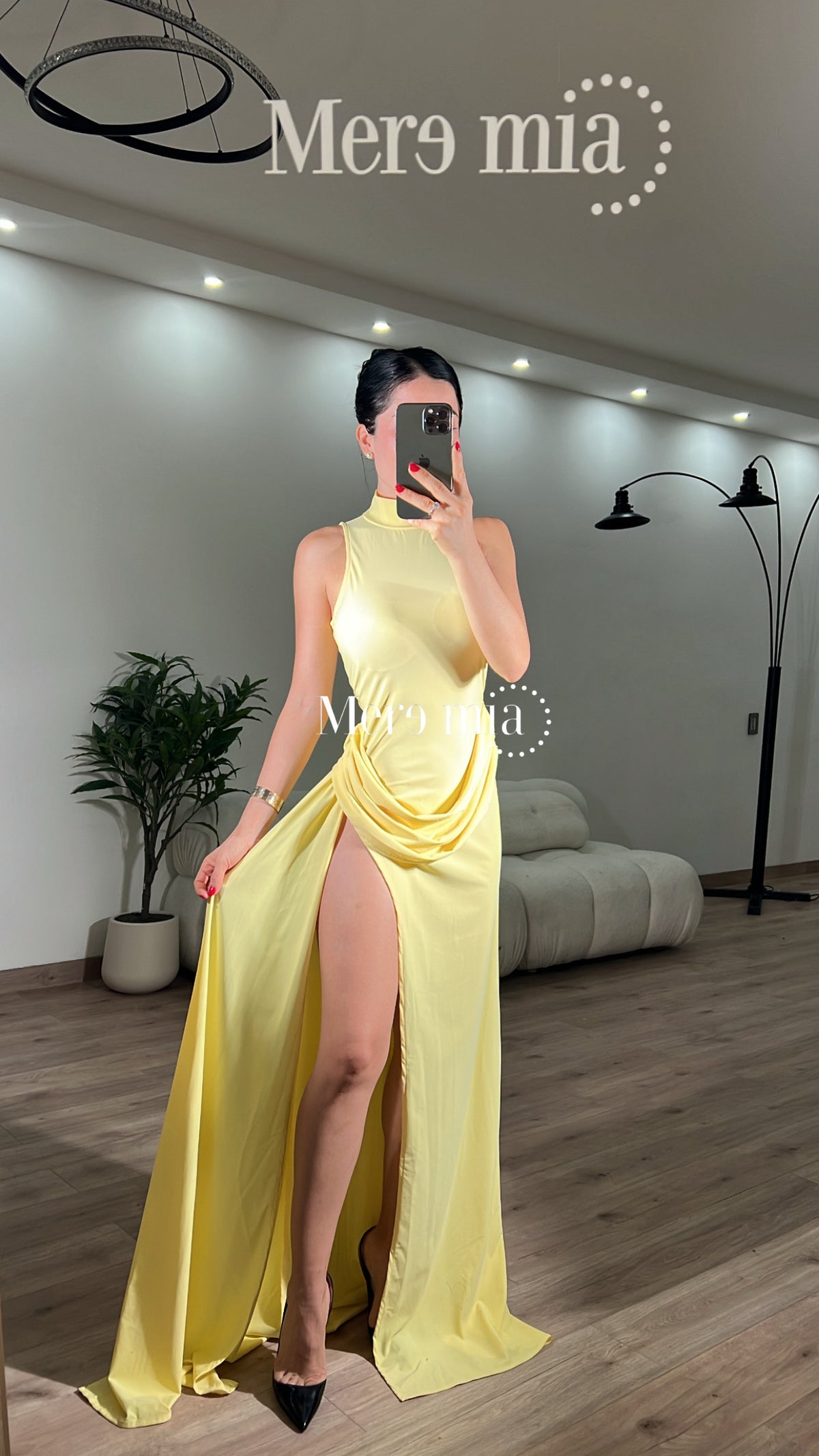 Vestido cuello drapp U
