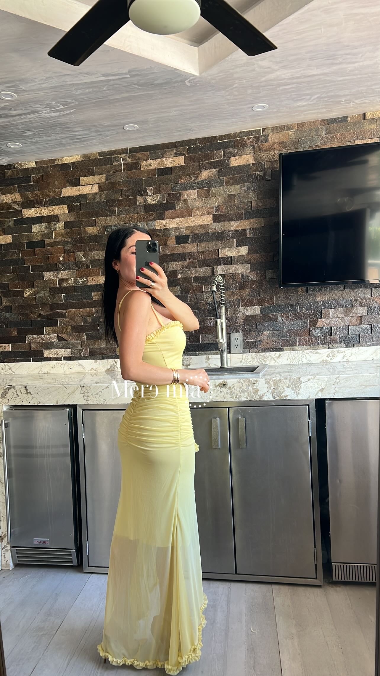 Vestido escarola plisado