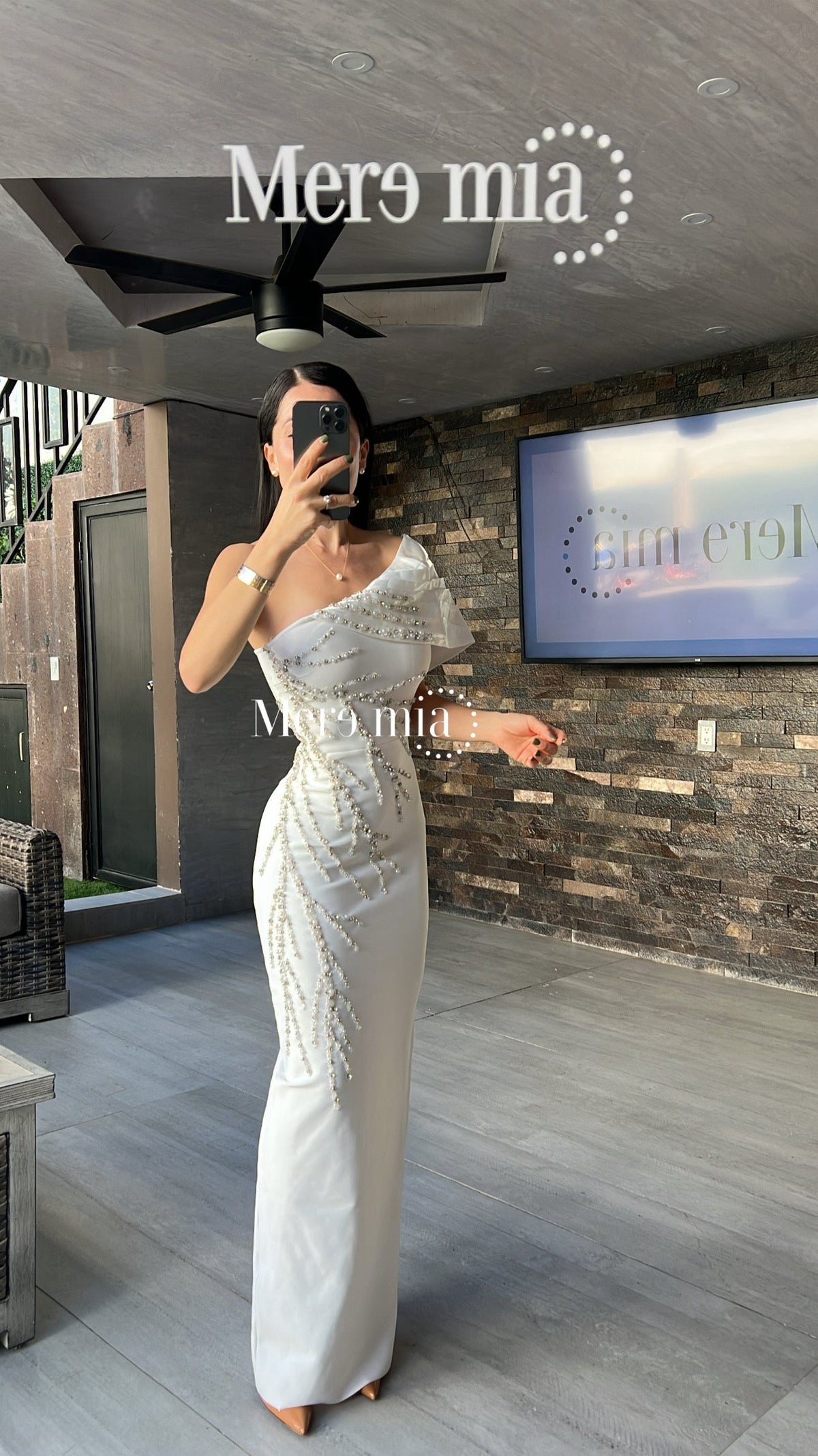 Vestido ramas tul
