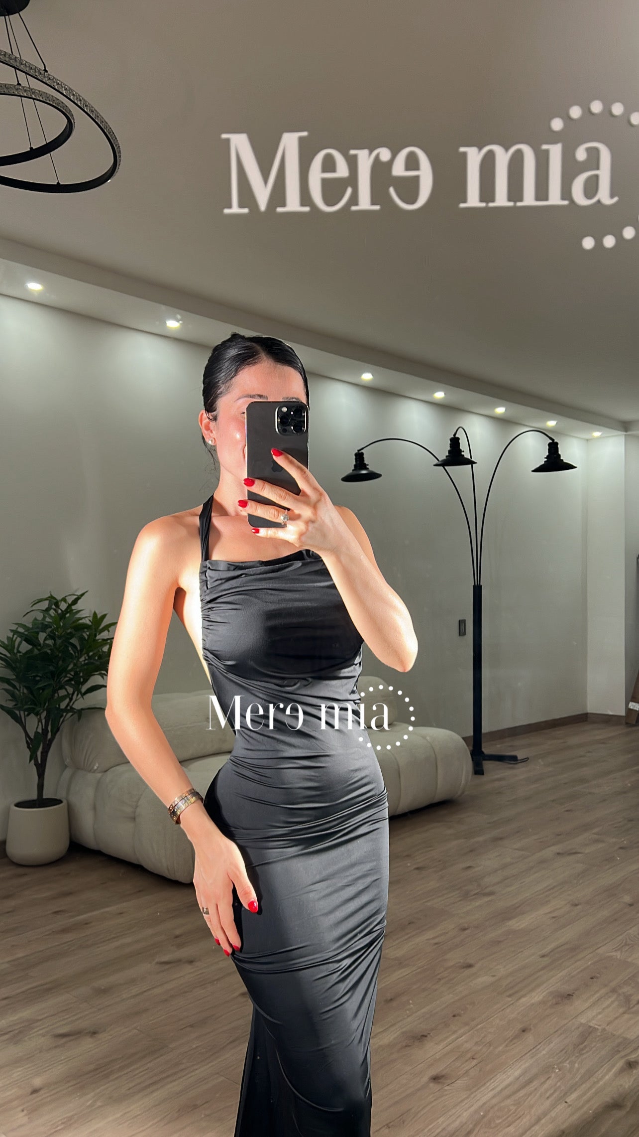 Vestido espalda v plisado