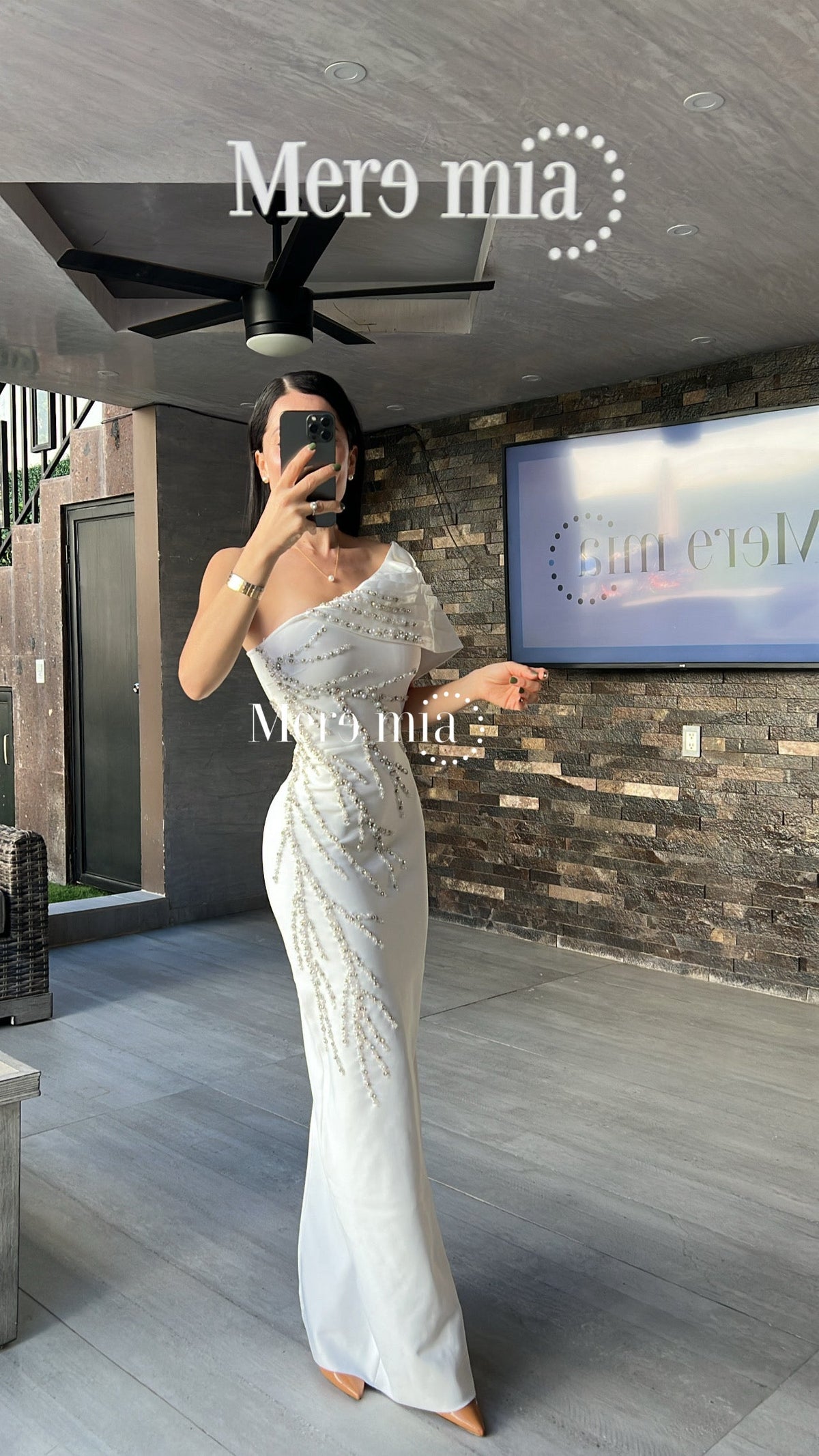 Vestido ramas tul