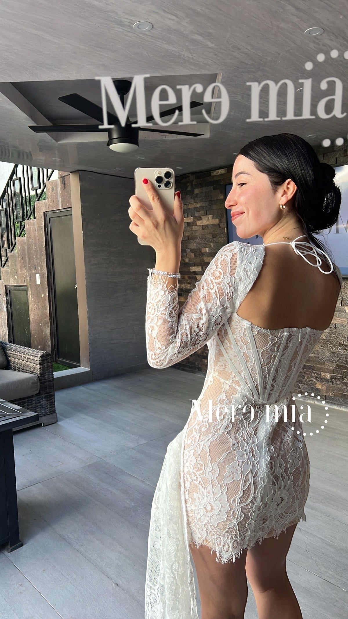 Vestido negro encaje ml