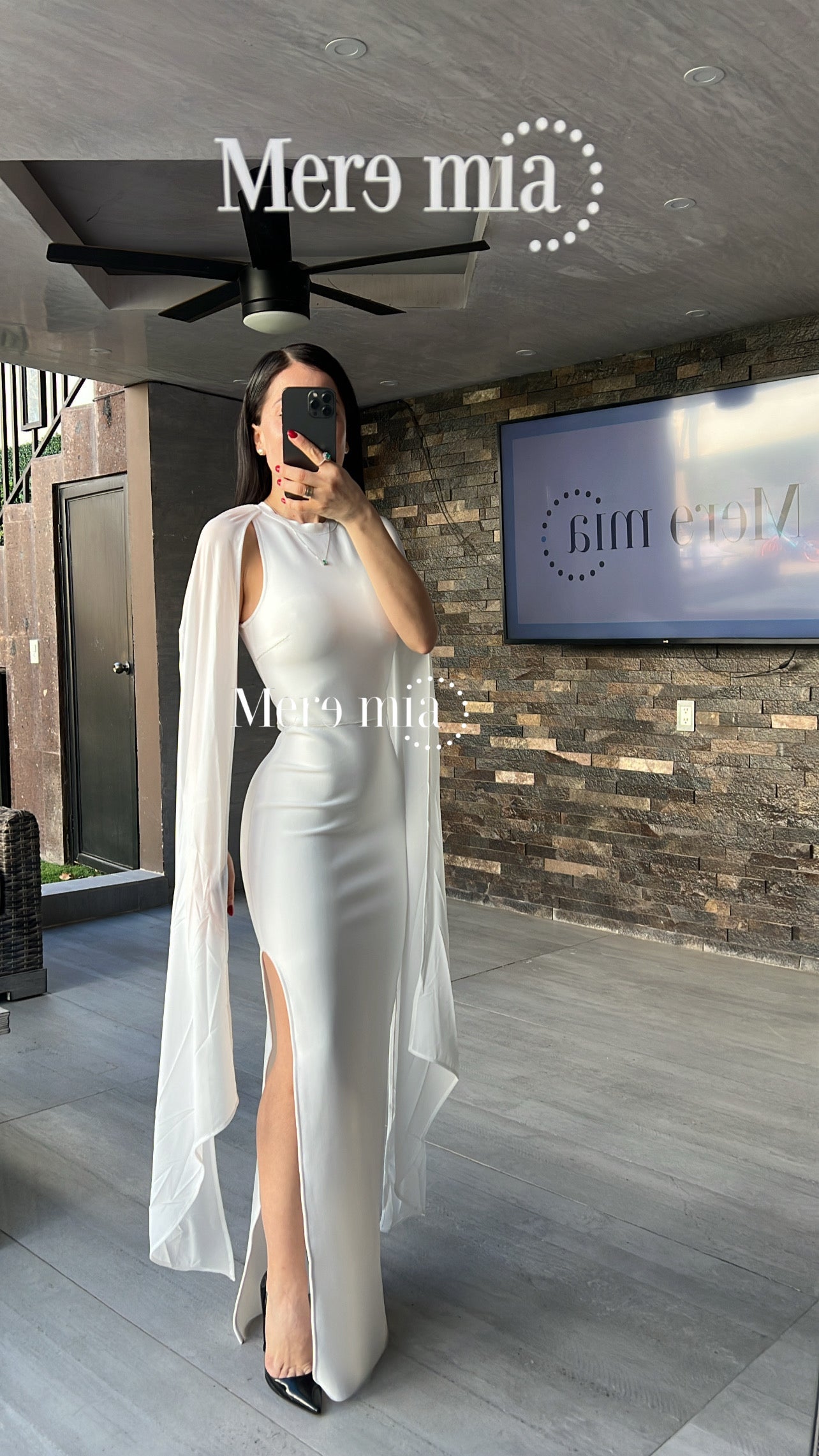 Vestido blanco mangas