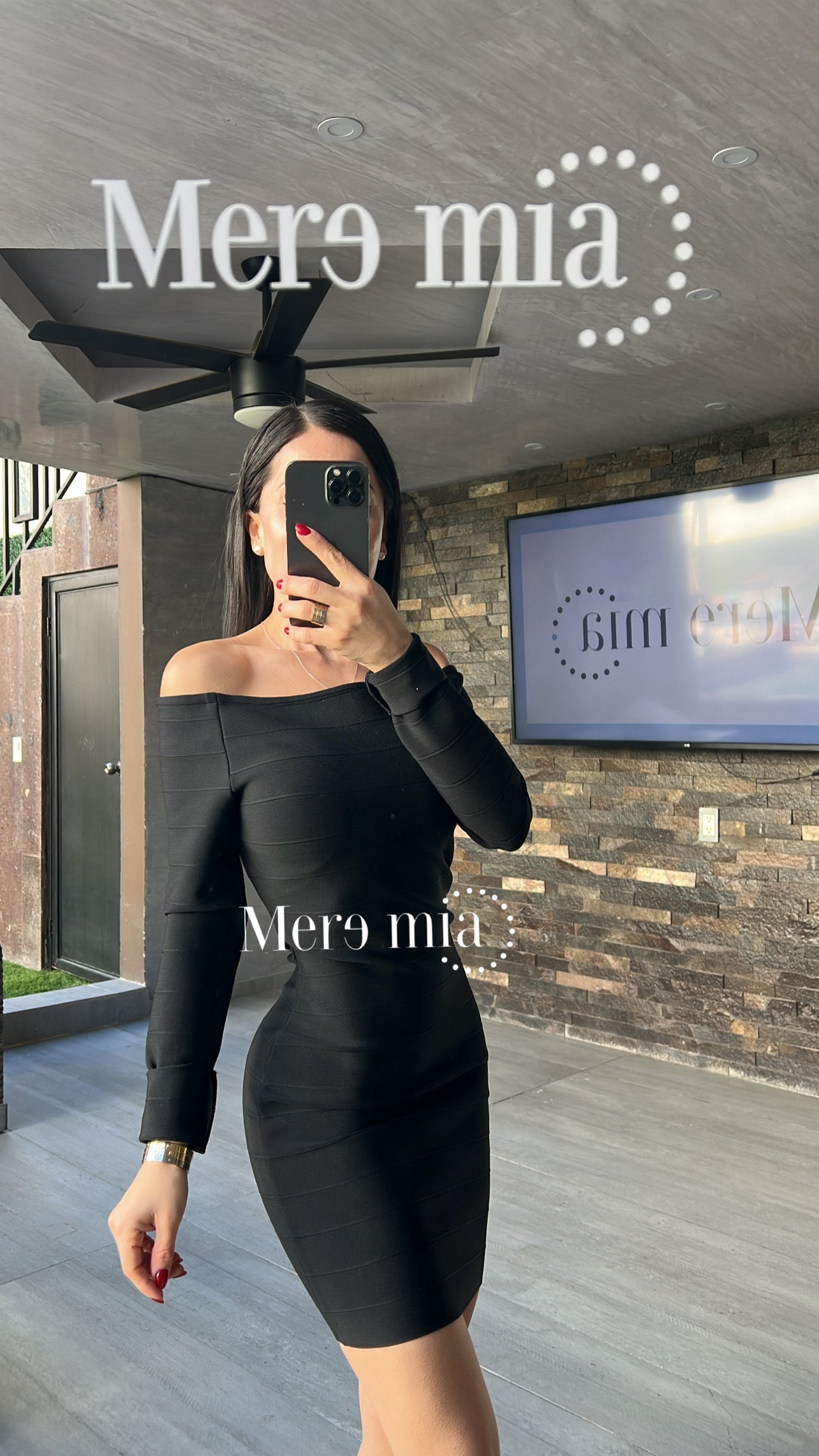 Vestido hombros rayas ml