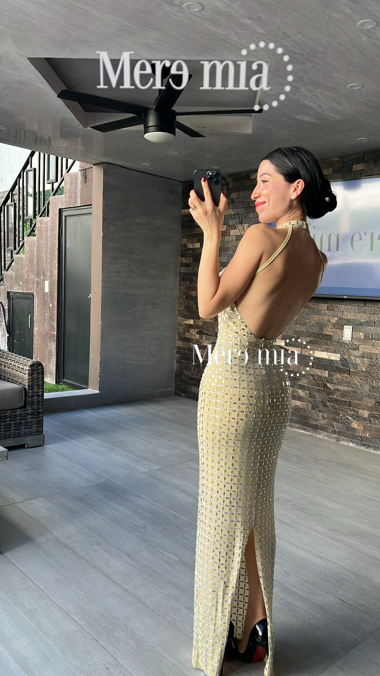 Vestido am halter cuad
