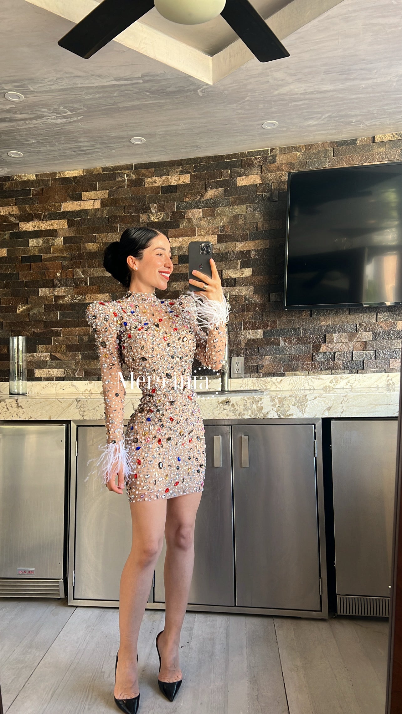 Vestido nude colores