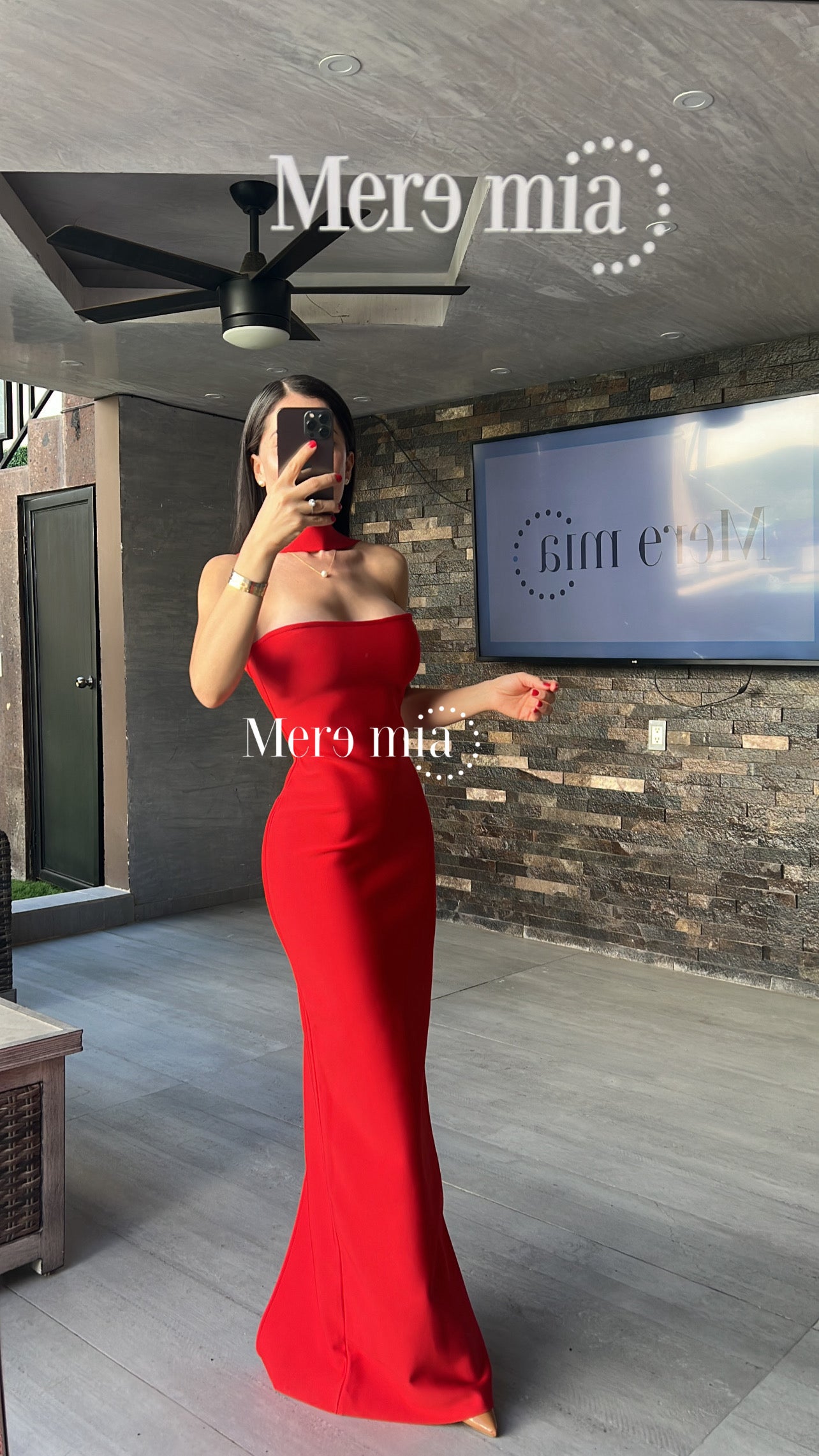 Vestido rojo halter
