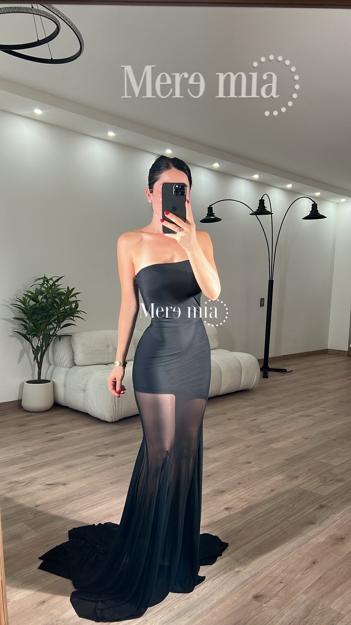 Vestido malla abajo