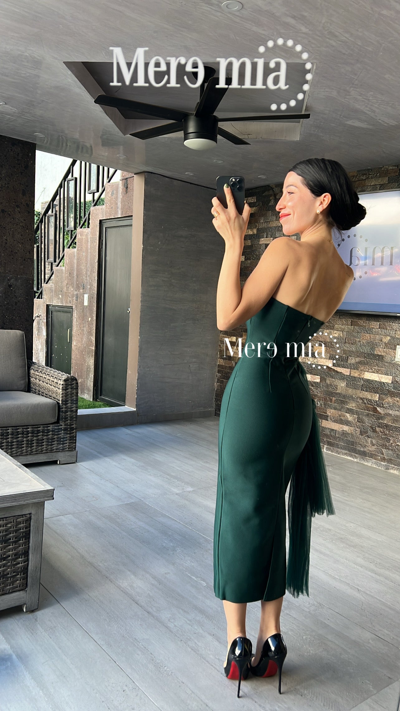 Vestido verde tul