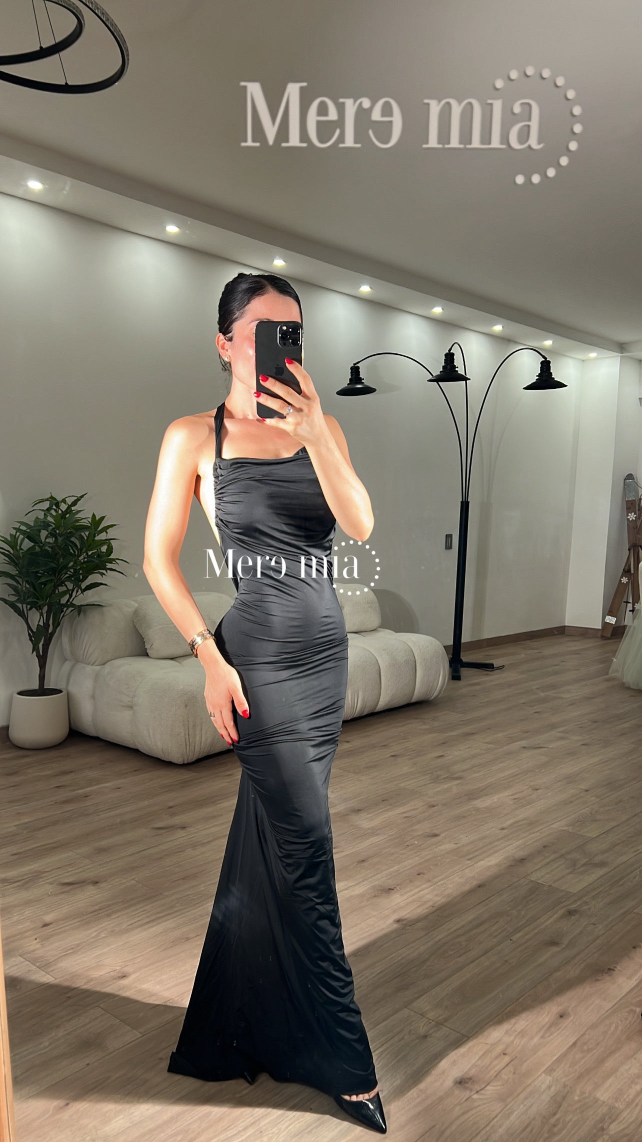 Vestido espalda v plisado