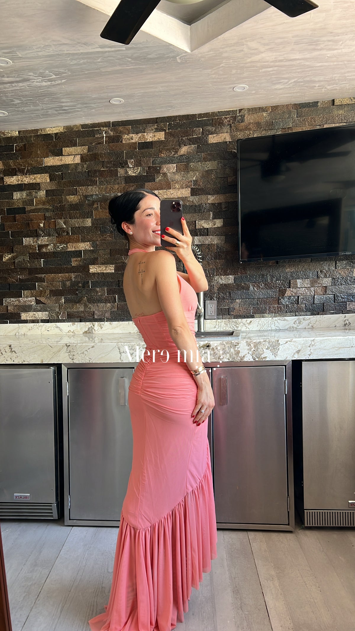 Vestido esc plisado midi