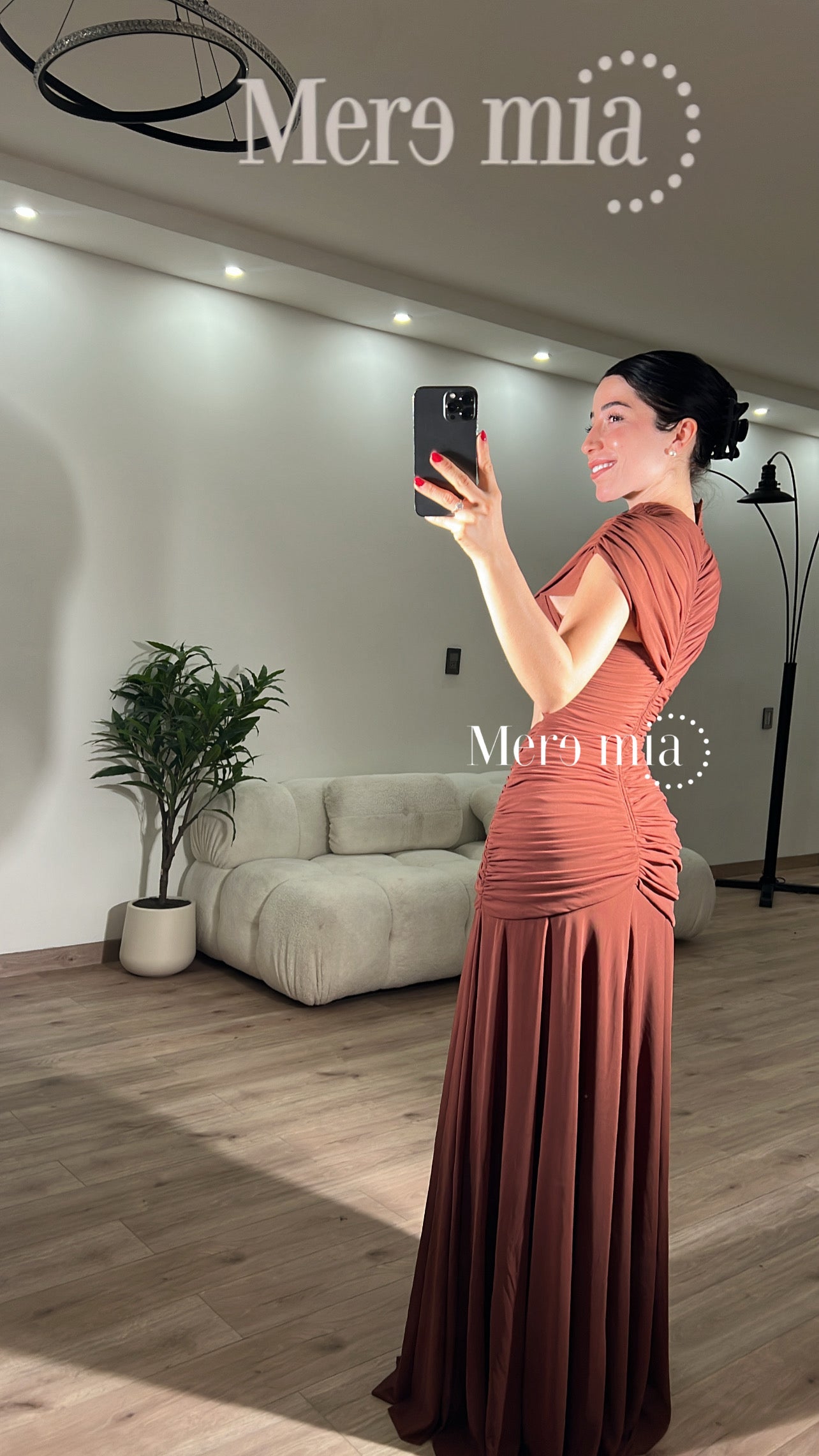 Vestido chal plisado abd