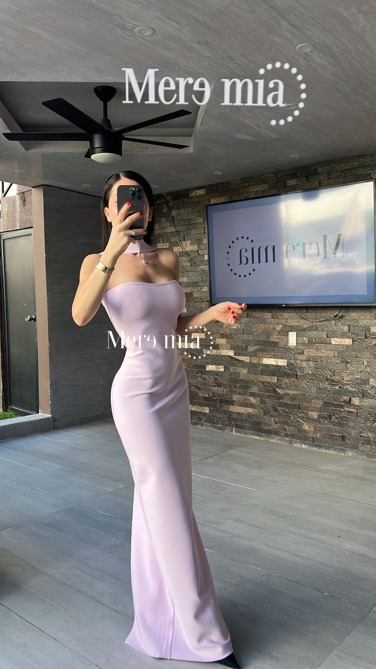 Vestido rosa halter