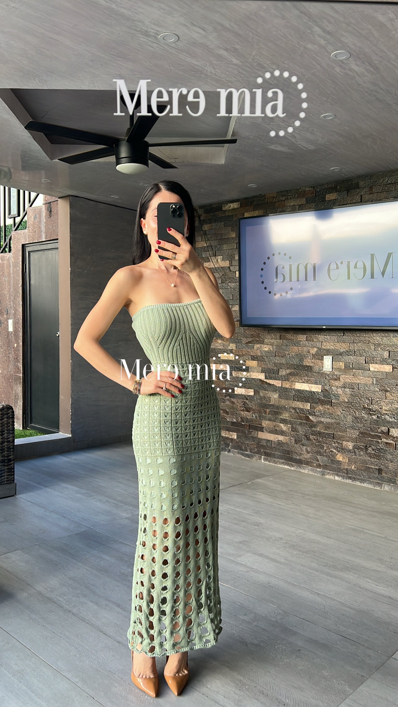 Vestido verde playero