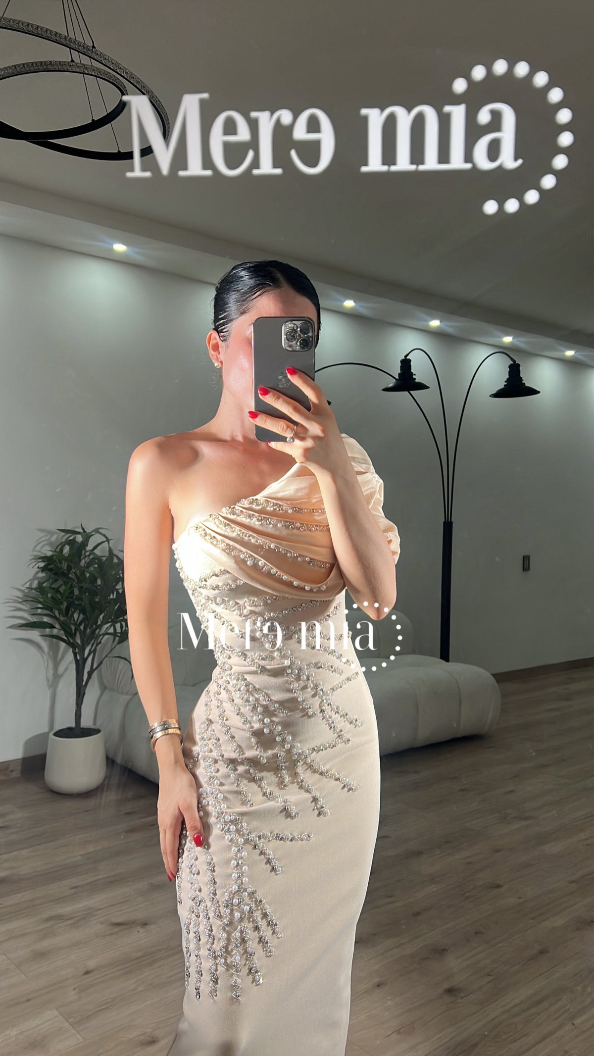 Vestido ramas tul