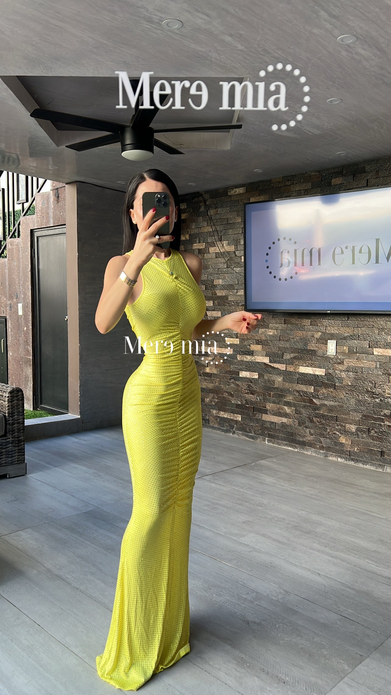 Vestido puntos plisado