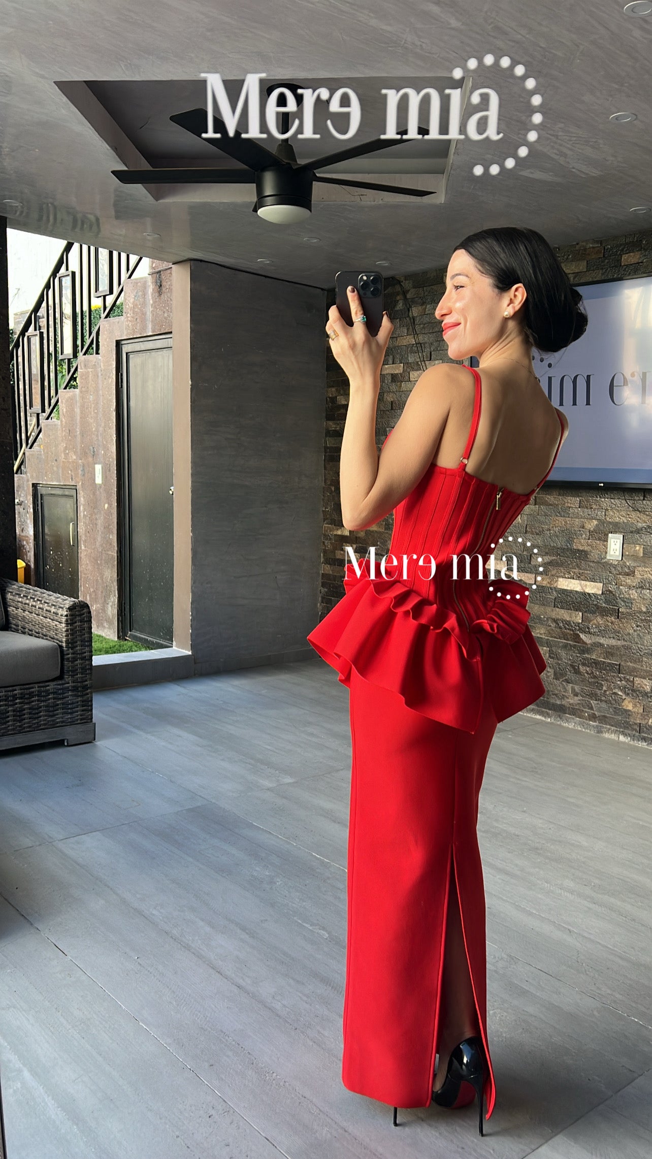 Vestido rojo largo esc
