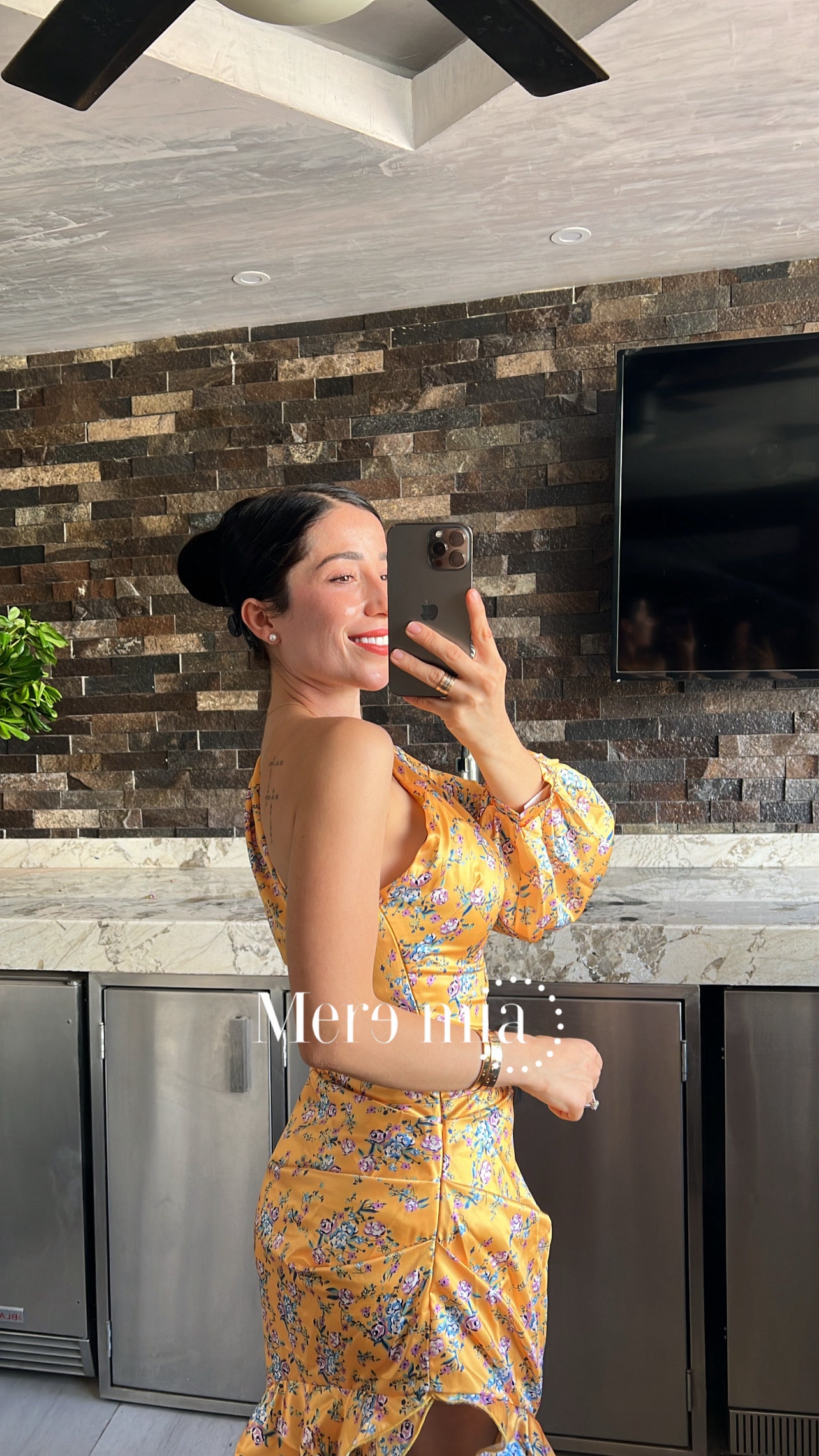 Vestido amarillo flores