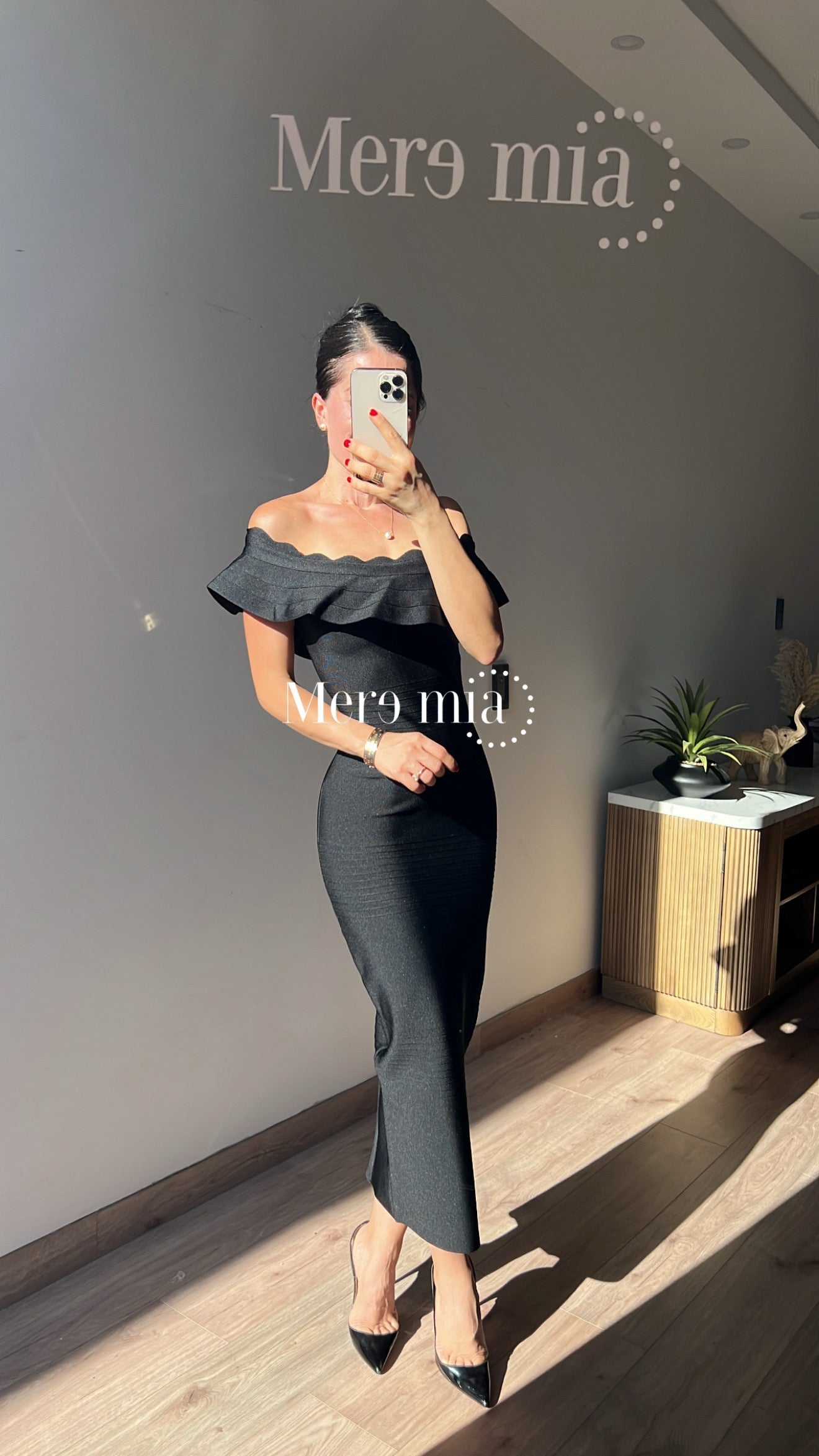 Vestido olan Ruff hombros