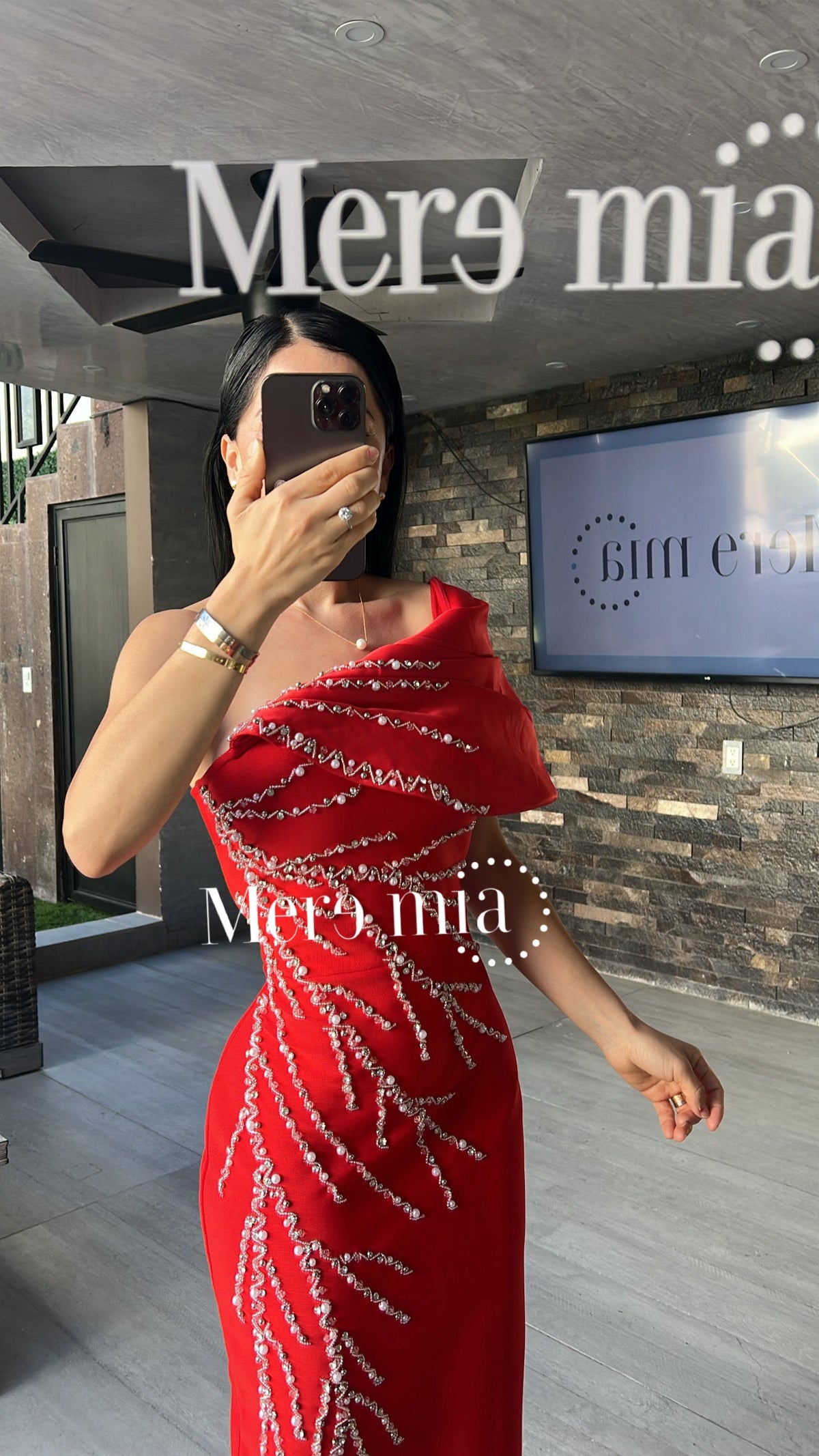 Vestido ramas tul
