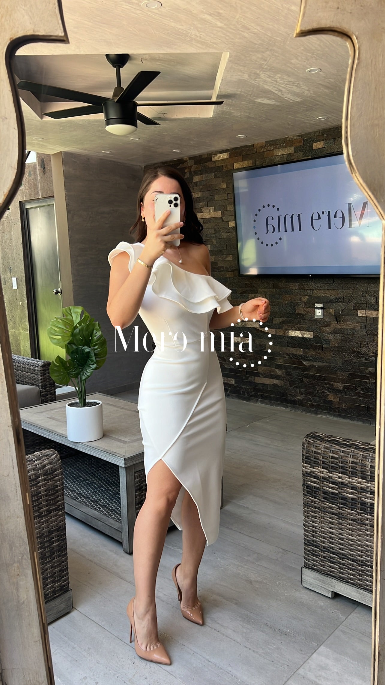 Vestido blanco hombro